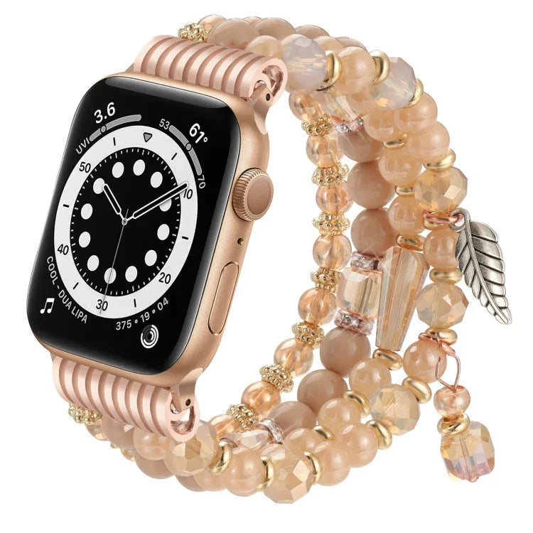 Uhrenarmband mit Quasten und Perlenkette, für Apple Watch 46 mm / 49 mm / 45 mm / 44 mm, für Apple Watch 42 mm / 41 mm / 40 mm / 38 mm