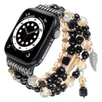 Uhrenarmband mit Quasten und Perlenkette, für Apple Watch 46 mm / 49 mm / 45 mm / 44 mm, für Apple Watch 42 mm / 41 mm / 40 mm / 38 mm