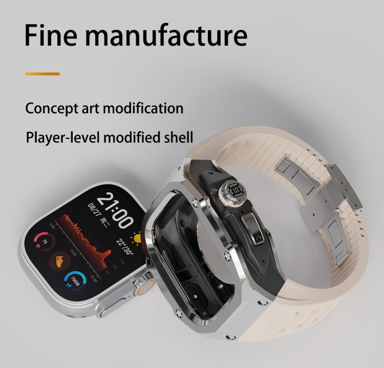 RedPepper Armor Metal Case Integrated Silicone Watch Band, For Apple Watch Ultra 3 / 2 / 1 49mm