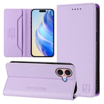 RC01 Zweifach gefaltete magnetische Saug-RFID-Leder-Handyhülle, für iPhone 16 Pro, für iPhone 16 Plus, für iPhone 16, für iPhone 15 Pro Max, für iPhone 15 Pro, für iPhone 15 Plus