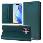RC01 Zweifach gefaltete magnetische Saug-RFID-Leder-Handyhülle, für iPhone 16 Pro, für iPhone 16 Plus, für iPhone 16, für iPhone 15 Pro Max, für iPhone 15 Pro, für iPhone 15 Plus