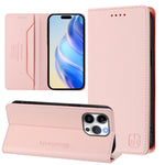 RC01 Zweifach gefaltete magnetische Saug-RFID-Leder-Handyhülle, für iPhone 16 Pro, für iPhone 16 Plus, für iPhone 16, für iPhone 15 Pro Max, für iPhone 15 Pro, für iPhone 15 Plus