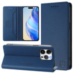 RC01 Zweifach gefaltete magnetische Saug-RFID-Leder-Handyhülle, für iPhone 16 Pro, für iPhone 16 Plus, für iPhone 16, für iPhone 15 Pro Max, für iPhone 15 Pro, für iPhone 15 Plus