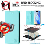 RC01 Doppelt Gefaltete Magnetische Saug-RFID Leder Handyhülle, Für iPhone 7 Plus / 8 Plus