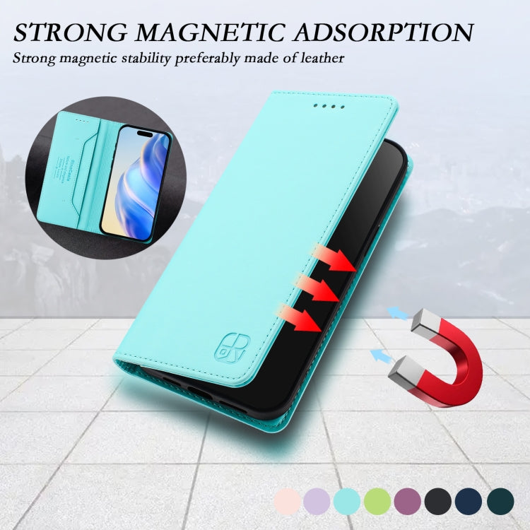 RC01 Doppelt Gefaltete Magnetische Saug-RFID Leder Handyhülle, Für iPhone 7 Plus / 8 Plus