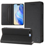 RC01 Doppelt Gefaltete Magnetische Saug-RFID Leder Handyhülle, Für iPhone 7 Plus / 8 Plus