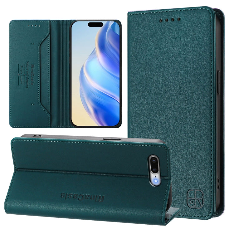 RC01 Doppelt Gefaltete Magnetische Saug-RFID Leder Handyhülle, Für iPhone 7 Plus / 8 Plus