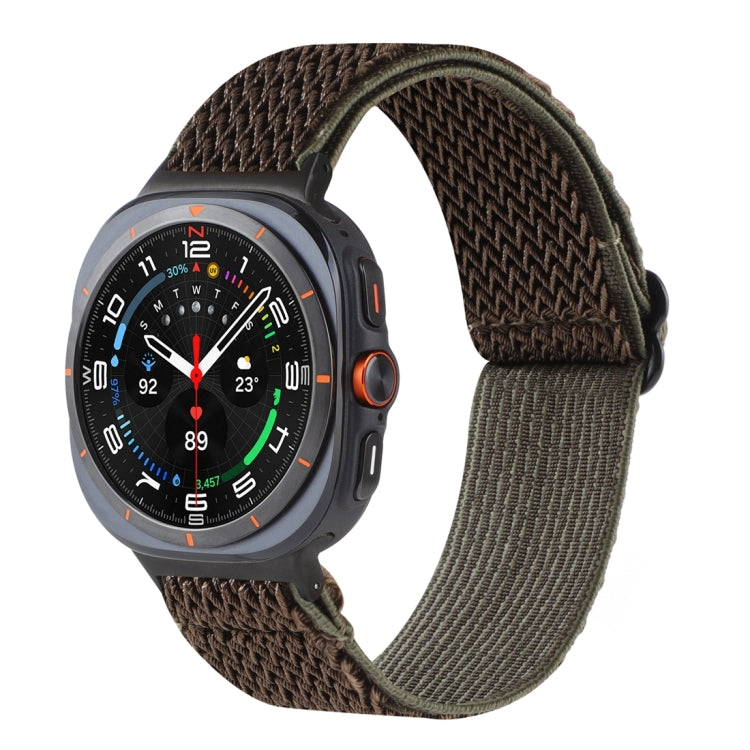 Wave Pattern Nylon Braided Watch Band, For Samsung Galaxy Watch Ultra 47mm / Ultra 2025