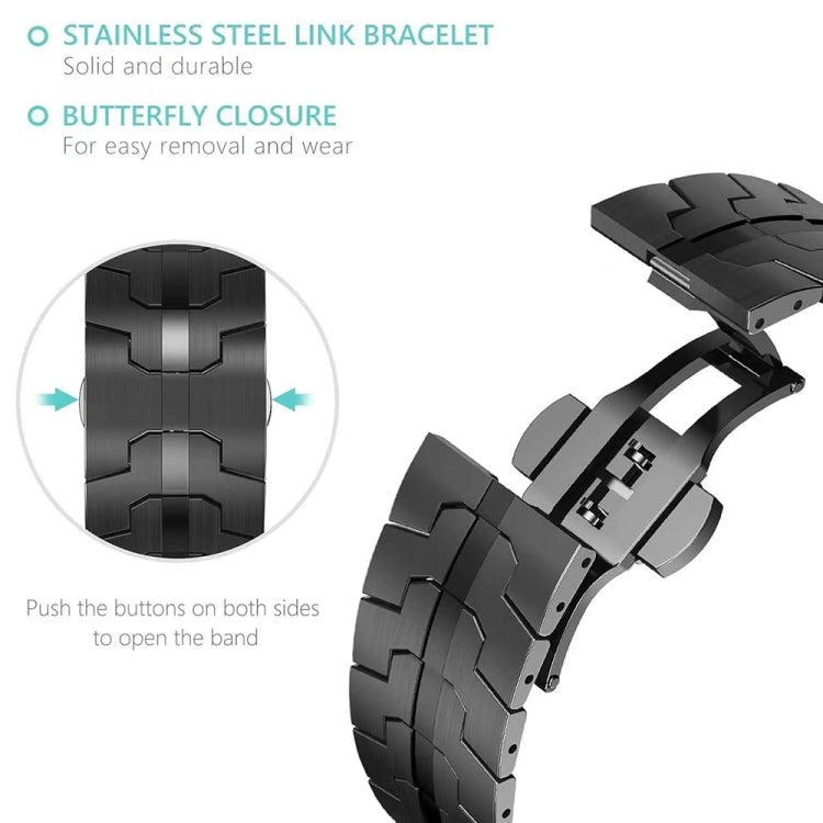Schmetterlingsschnalle Titanlegierung Uhrenarmband, für Samsung Galaxy Watch Ultra 47mm / Ultra 2025