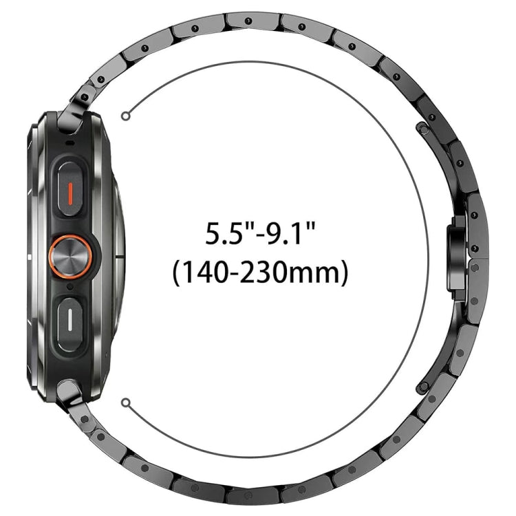 Schmetterlingsschnalle Titanlegierung Uhrenarmband, für Samsung Galaxy Watch Ultra 47mm / Ultra 2025
