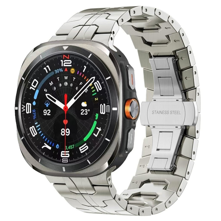 Schmetterlingsschnalle Titanlegierung Uhrenarmband, für Samsung Galaxy Watch Ultra 47mm / Ultra 2025