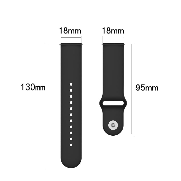 18mm SLR Buckle Fashion Silicone Strap, Size: Large Size, For Garmin Vivomove 3s / 4s