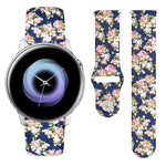 20 mm breites Silikonarmband mit umgekehrter Schnalle und Aufdruck, für Samsung Galaxy Active2