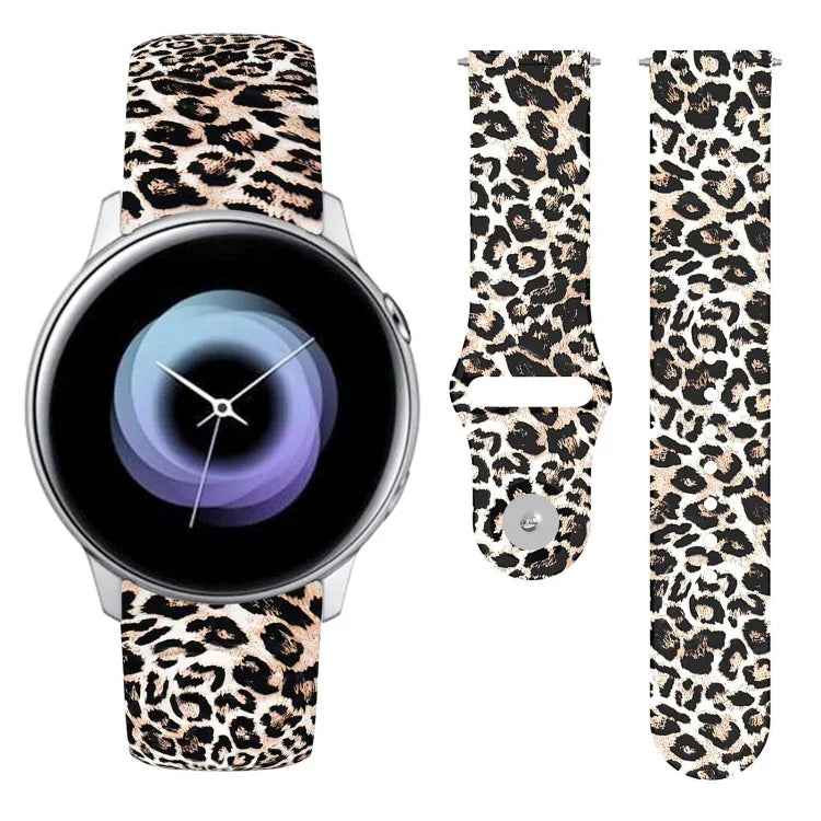 20 mm breites Silikonarmband mit umgekehrter Schnalle und Aufdruck, für Samsung Galaxy Active2