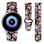 20 mm breites Silikonarmband mit umgekehrter Schnalle und Aufdruck, für Samsung Galaxy Active2