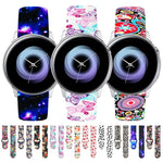 20 mm breites Silikonarmband mit umgekehrter Schnalle und Aufdruck, für Samsung Galaxy Active2