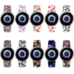 20 mm breites Silikonarmband mit umgekehrter Schnalle und Aufdruck, für Samsung Galaxy Active2