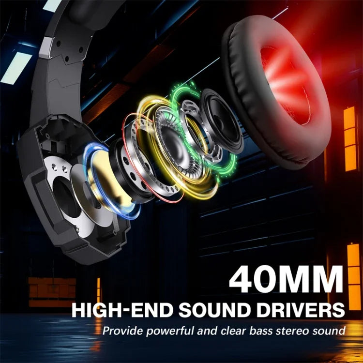 KOTION EACH G9000 Pro Over-Ear Gaming Headset mit Mikrofon, Kabellänge: ca. 2,1 m, G9000 Pro