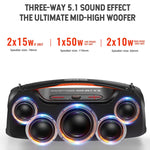 HOPESTAR A60 100W Outdoor Tragbarer IPX6 Wasserdichter Bluetooth-Lautsprecher mit Mikrofon