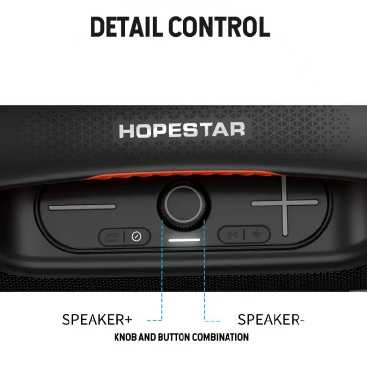 HOPESTAR A60 100W Outdoor Tragbarer IPX6 Wasserdichter Bluetooth-Lautsprecher mit Mikrofon