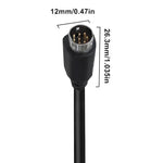 90-Grad-Mini-DIN-8-Pin-TV-Audio-Adapterkabel S-Video-TV-Box-Kabel, 0,5 m, 1,8 m, 3 m