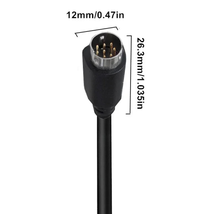 90-Grad-Mini-DIN-8-Pin-TV-Audio-Adapterkabel S-Video-TV-Box-Kabel, 0,5 m, 1,8 m, 3 m