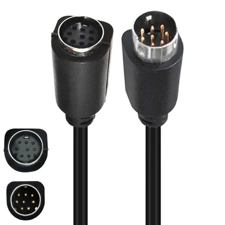 90-Grad-Mini-DIN-8-Pin-TV-Audio-Adapterkabel S-Video-TV-Box-Kabel, 0,5 m, 1,8 m, 3 m
