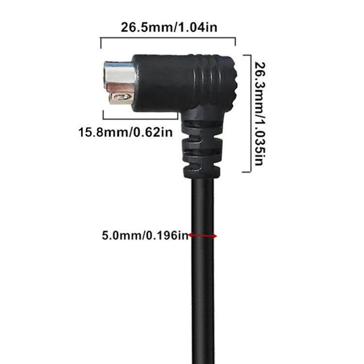 Mini DIN 6-poliges Kernverlängerungskabel, 0,5m, 1,8m, 3m