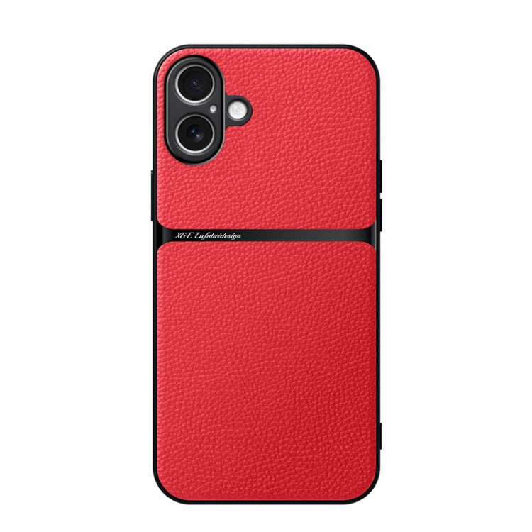 Litschi-Leder Magnetische Rundum-Stoßfeste Handyhülle, Für iPhone 17e / 16e, Für iPhone 17 Pro Max, Für iPhone 17 Pro, Für iPhone 17, Für iPhone Air, Für iPhone 16 Pro Max, Für iPhone 16 Pro, Für iPhone 16 Plus