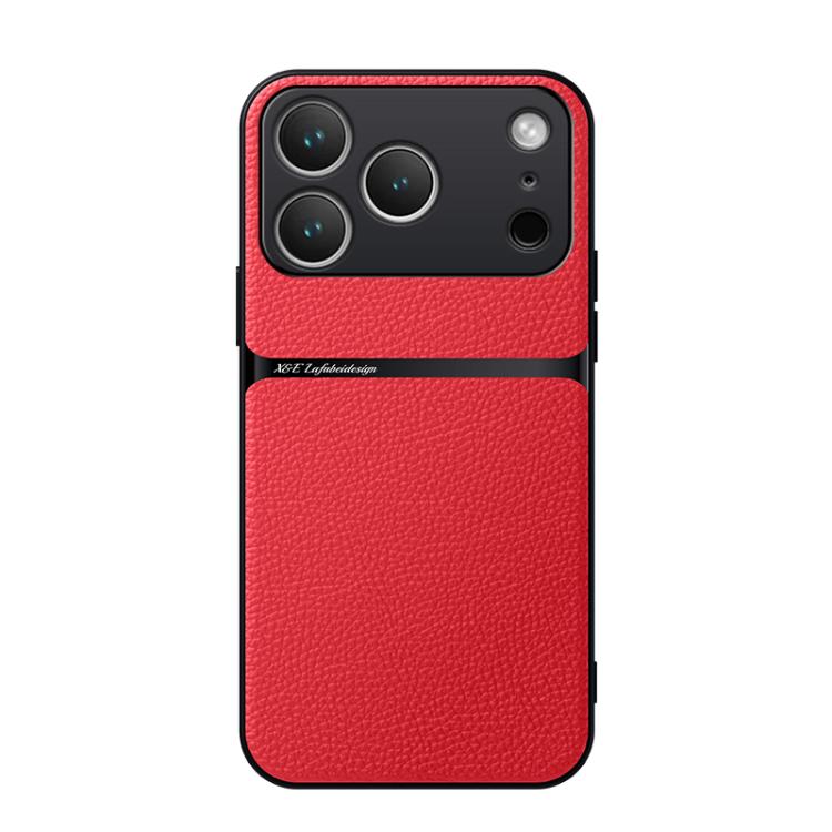 Litschi-Leder Magnetische Rundum-Stoßfeste Handyhülle, Für iPhone 17e / 16e, Für iPhone 17 Pro Max, Für iPhone 17 Pro, Für iPhone 17, Für iPhone Air, Für iPhone 16 Pro Max, Für iPhone 16 Pro, Für iPhone 16 Plus