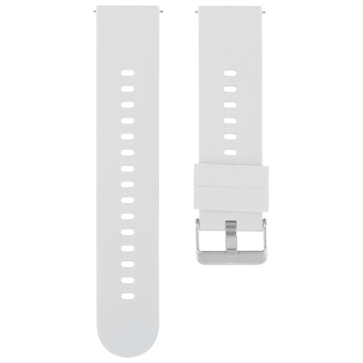 Solid Color Steel Buckle Silicone Watch Band, 18mm, 19mm, 20mm