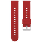 Solid Color Steel Buckle Silicone Watch Band, 18mm, 19mm, 20mm