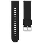 Solid Color Steel Buckle Silicone Watch Band, 18mm, 19mm, 20mm