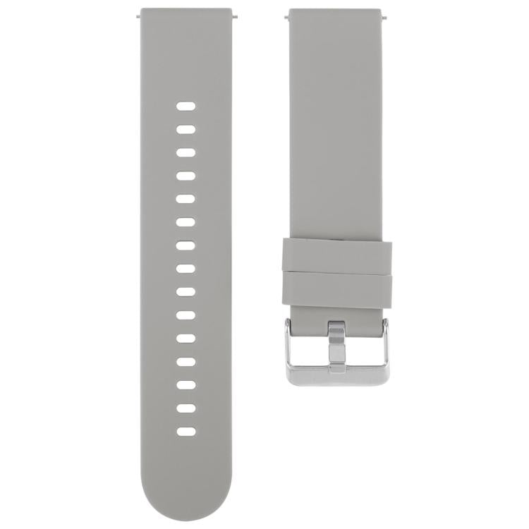 Solid Color Steel Buckle Silicone Watch Band, 18mm, 19mm, 20mm