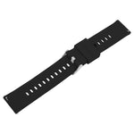 Solid Color Steel Buckle Silicone Watch Band, 22mm