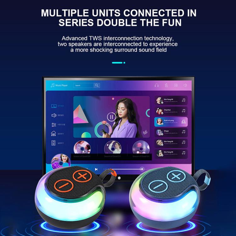 Tragbarer Outdoor-RGB-Licht Bluetooth-Lautsprecher Desktop-Subwoofer