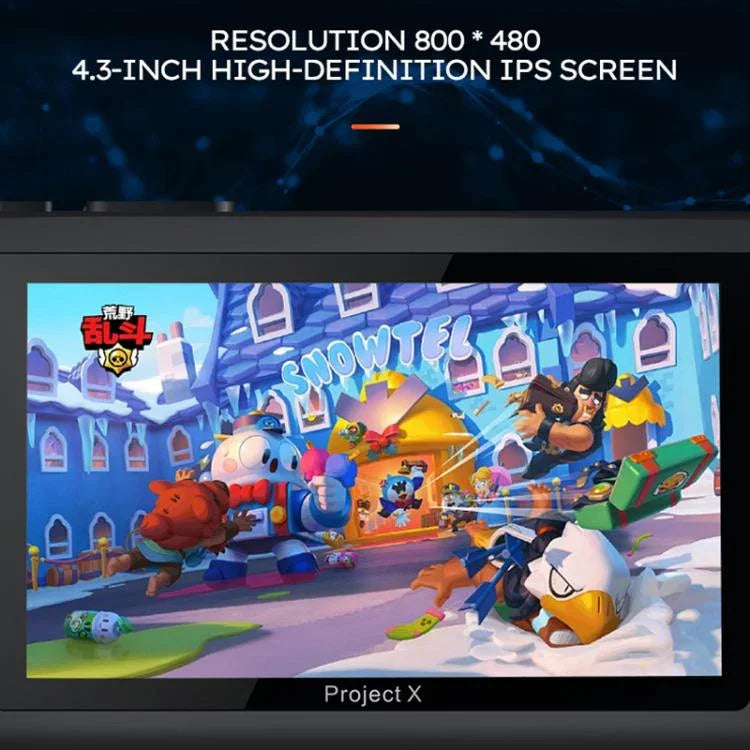 PROJECT X Handheld-Spielkonsole mit 4,3-Zoll-Bildschirm und ATM 7051 CPU