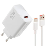 67W USB-Schnellladegerät mit 1m USB-auf-Typ-C-Kabel, 67W Typ-C-Kabel