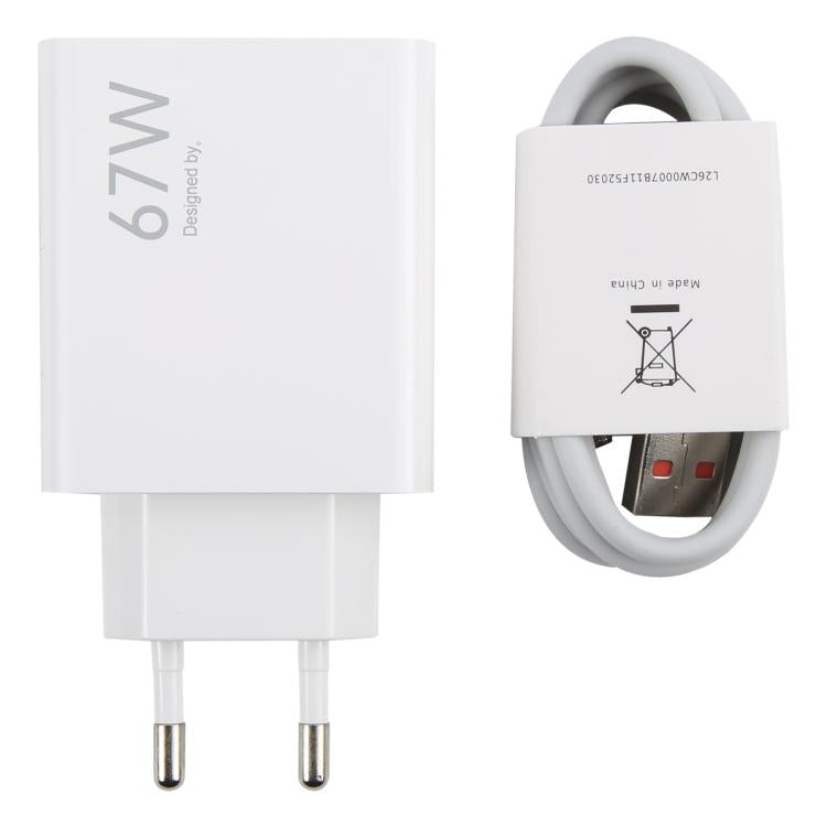 67W USB-Schnellladegerät mit 1m USB-auf-Typ-C-Kabel, 67W Typ-C-Kabel