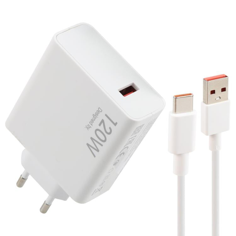 120W USB-Schnellladegerät mit 1m USB-zu-Type-C-Kabel, 120W