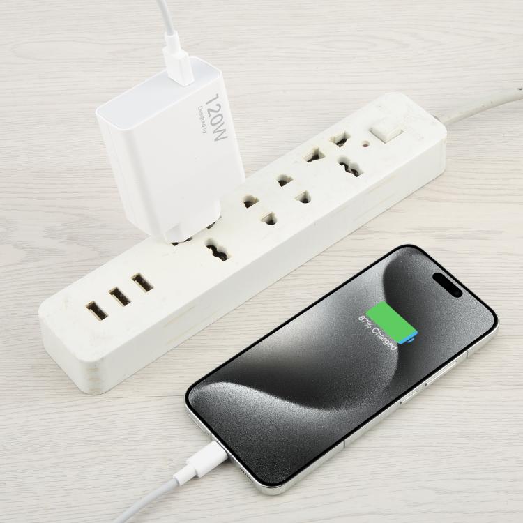120W USB-Schnellladegerät mit 1m USB-zu-Type-C-Kabel, 120W