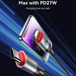 Yesido CA184 PD27W 3A USB-C / Typ-C auf 8 Pin Lade-Datenkabel, Länge: 2m, CA184