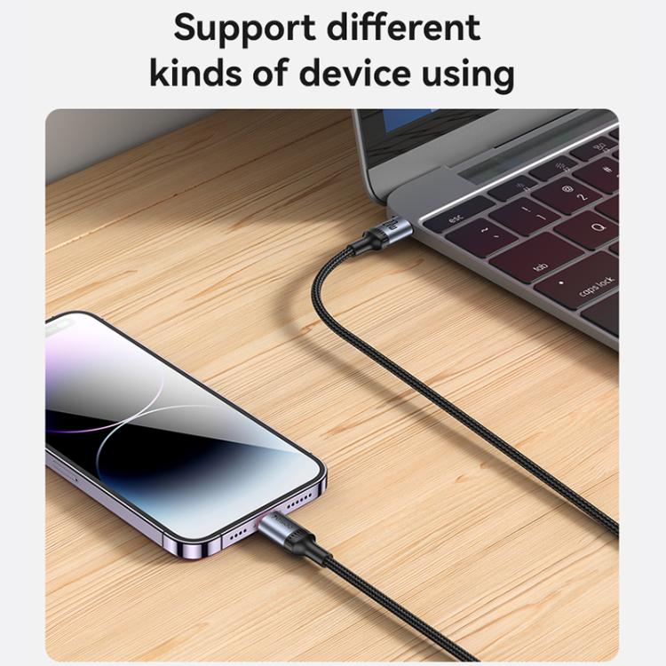 Yesido CA184 PD27W 3A USB-C / Typ-C auf 8 Pin Lade-Datenkabel, Länge: 2m, CA184