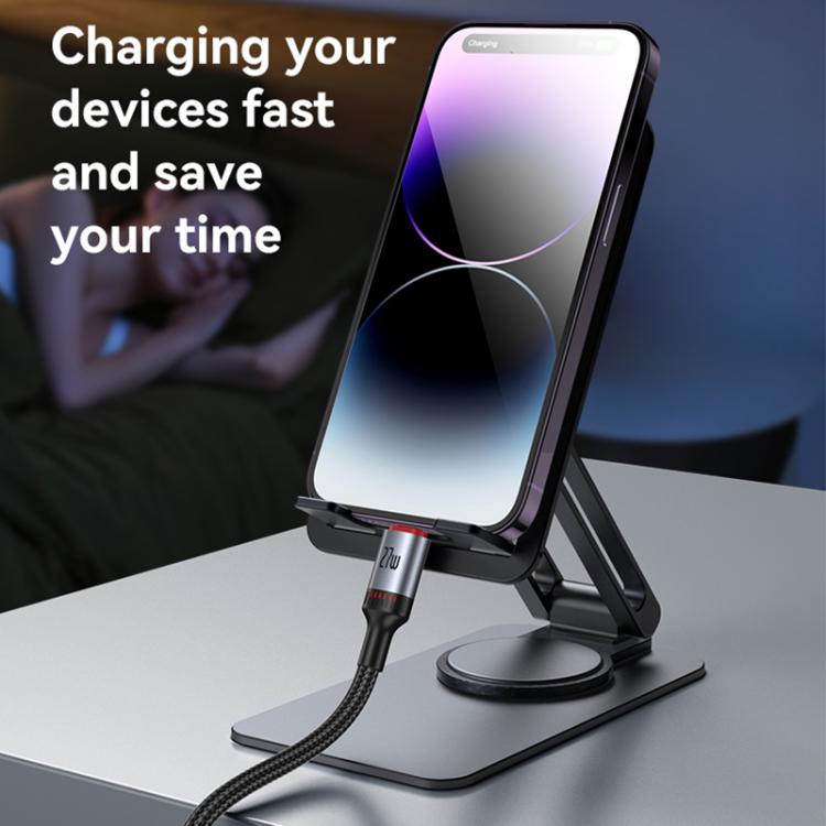 Yesido CA184 PD27W 3A USB-C / Typ-C auf 8 Pin Lade-Datenkabel, Länge: 2m, CA184