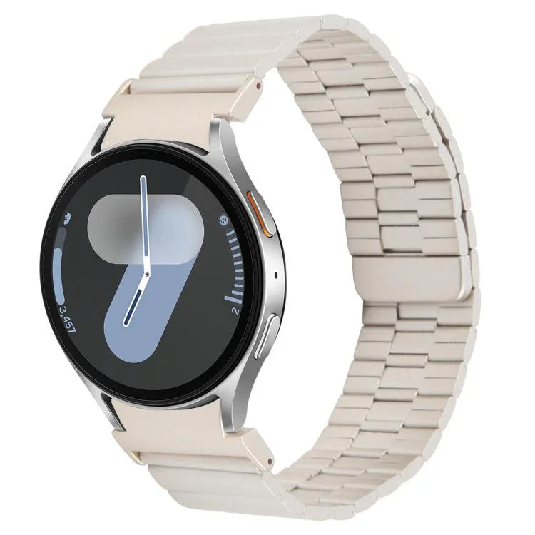 Magnetisches Metall-Uhrenarmband aus Bambus mit Schnellverschluss, passend für Samsung Galaxy Watch 7 / 6 / 5 / 4