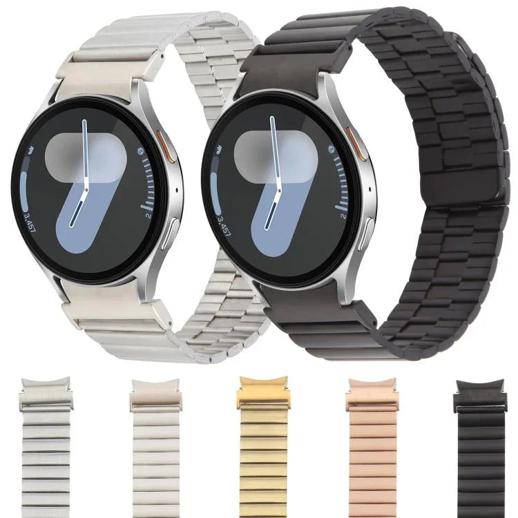 Magnetisches Metall-Uhrenarmband aus Bambus mit Schnellverschluss, passend für Samsung Galaxy Watch 7 / 6 / 5 / 4