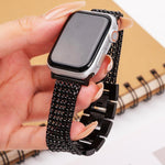 6-reihiges Edelstahl-Uhrenarmband, passend für Apple Watch 46 mm / 49 mm / 45 mm / 44 mm und 42 mm / 41 mm / 40 mm / 38 mm