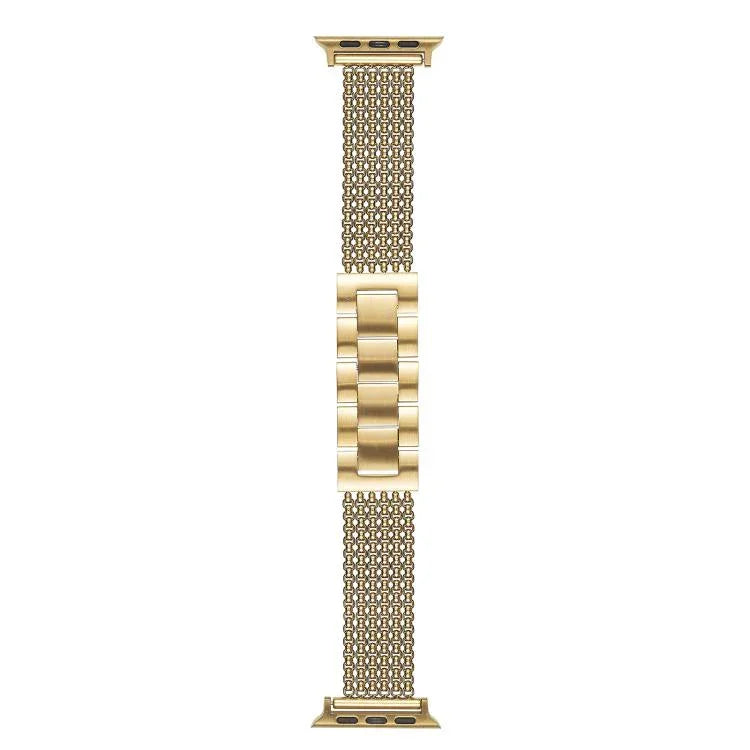 6-reihiges Edelstahl-Uhrenarmband, passend für Apple Watch 46 mm / 49 mm / 45 mm / 44 mm und 42 mm / 41 mm / 40 mm / 38 mm