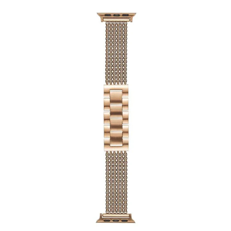 6-reihiges Edelstahl-Uhrenarmband, passend für Apple Watch 46 mm / 49 mm / 45 mm / 44 mm und 42 mm / 41 mm / 40 mm / 38 mm
