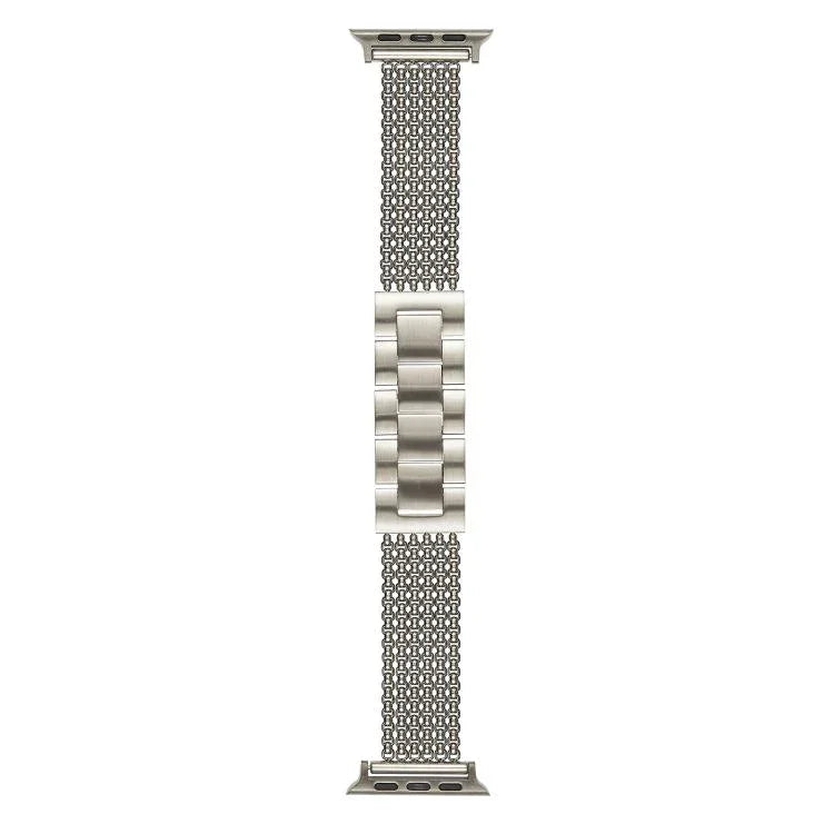 6-reihiges Edelstahl-Uhrenarmband, passend für Apple Watch 46 mm / 49 mm / 45 mm / 44 mm und 42 mm / 41 mm / 40 mm / 38 mm
